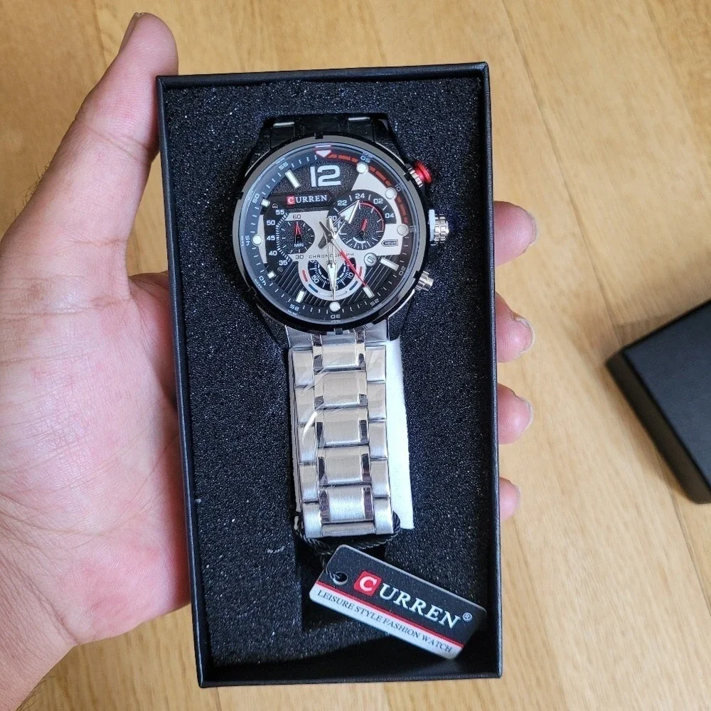 CURREN Stylish Chronograph Stainless‎ Steel Watch for Men
